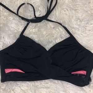 Black cross bikini top